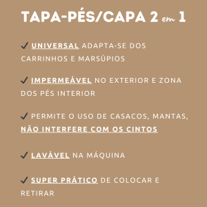 TAPA-PÉS / CAPA 2 em 1 [opções cor]